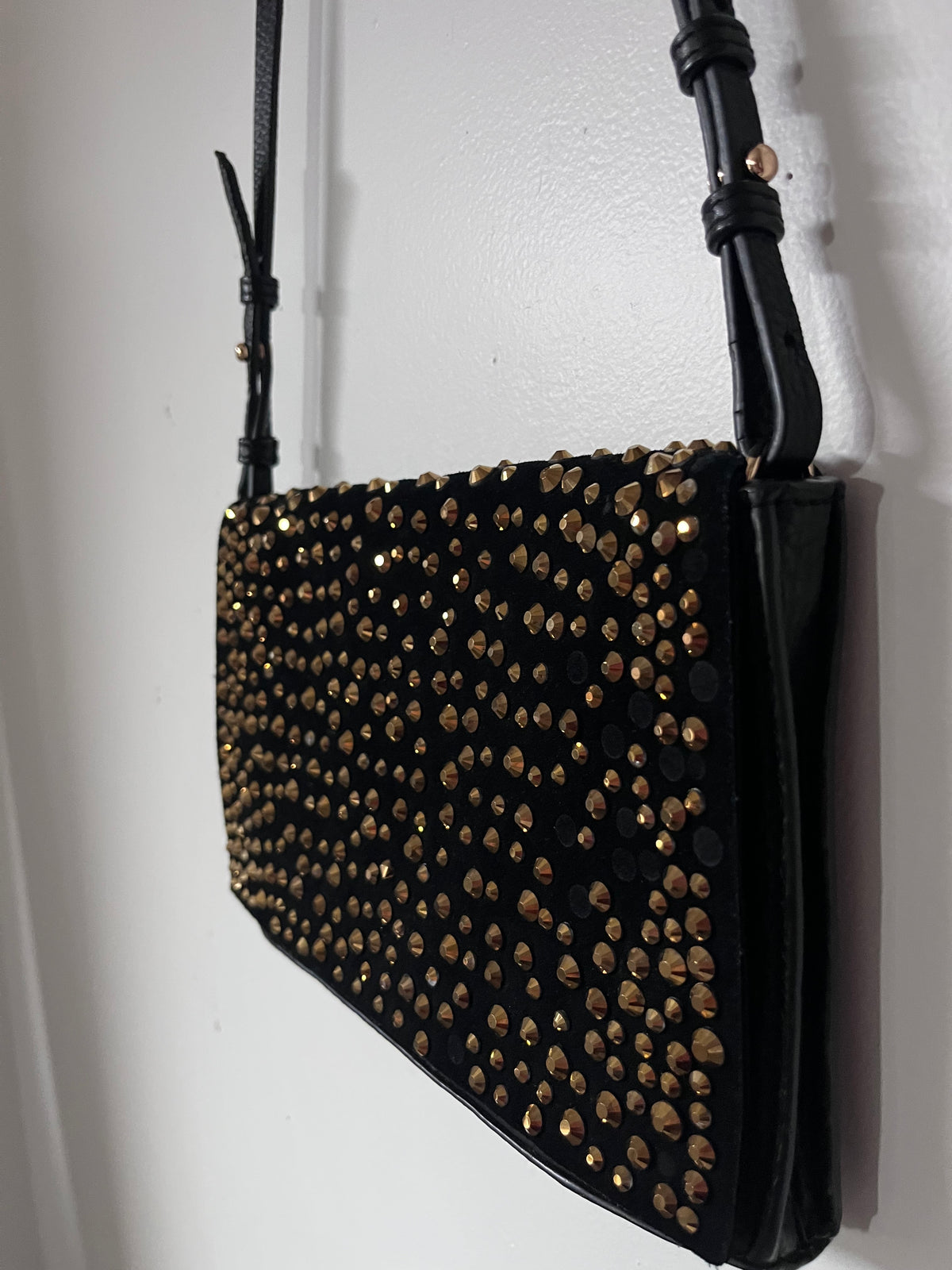 MI PIACI Studded Leather Crossbody Bag RRP approx. $250