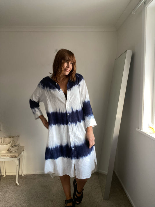 DECUBA tie dye shirt dress (12-14)