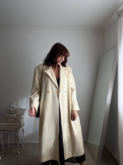 Vintage Wool Blend Long Coat (Size 12)