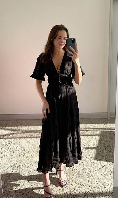 RUBY Mirella V-Neck Dress RRP$289 (6-8)