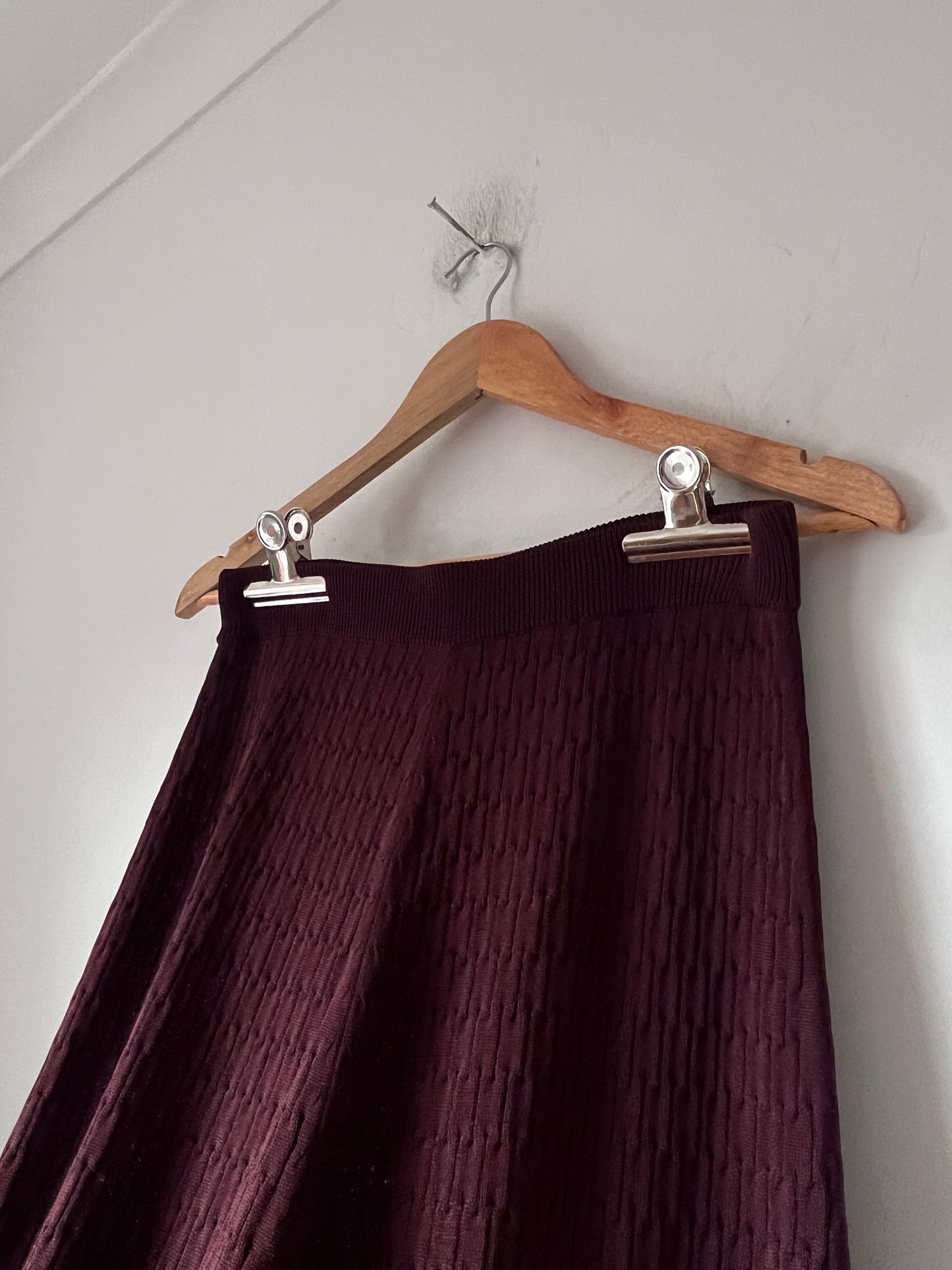 STATE OF PLAY Chocolate Knit Midi Skirt RRP $129 (10)
