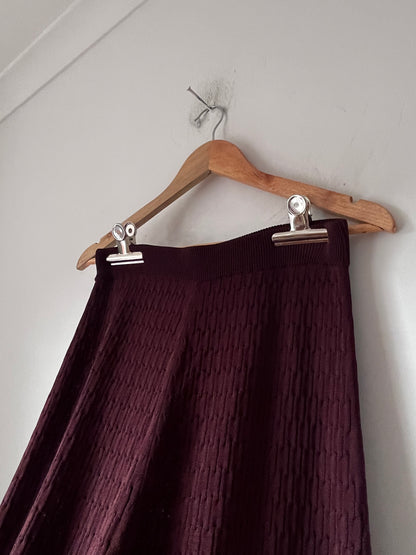 STATE OF PLAY Chocolate Knit Midi Skirt RRP $129 (10)