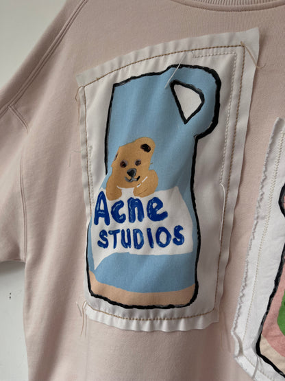 ACNE STUDIOS Bear Patch Sweatshirt RRP$650 (10-12)