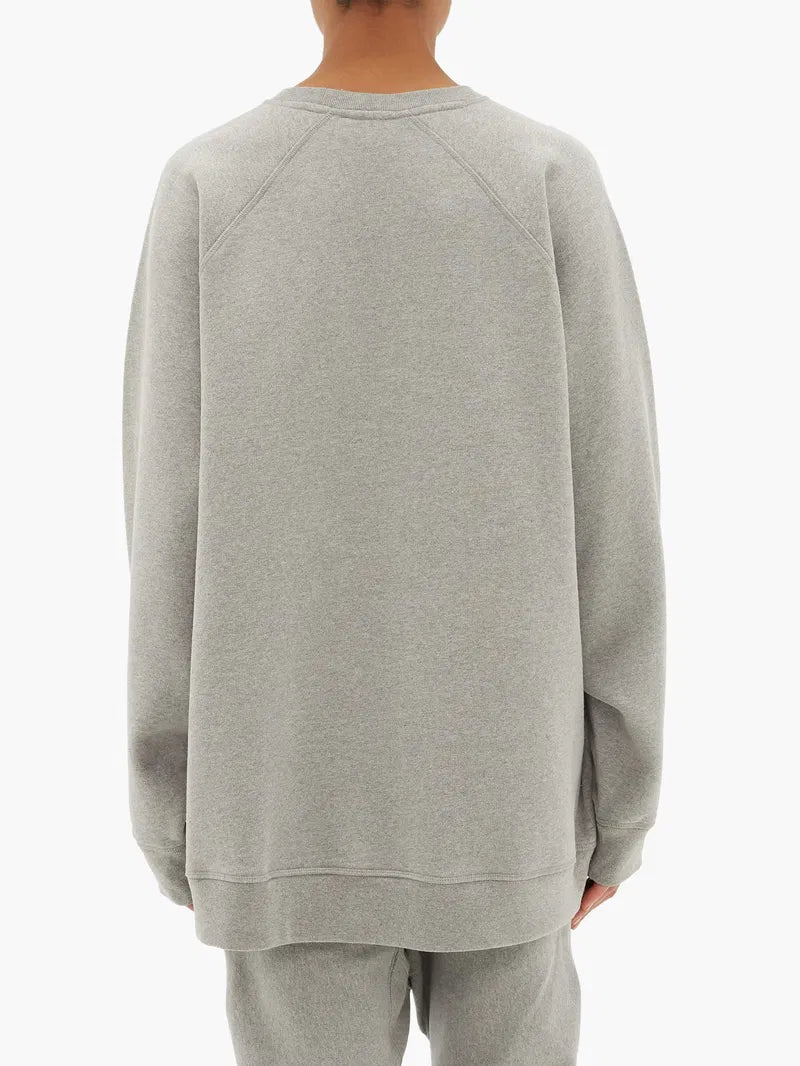RAEY Grey Cotton Raglan Sweatshirt RRP$345 (12-16)