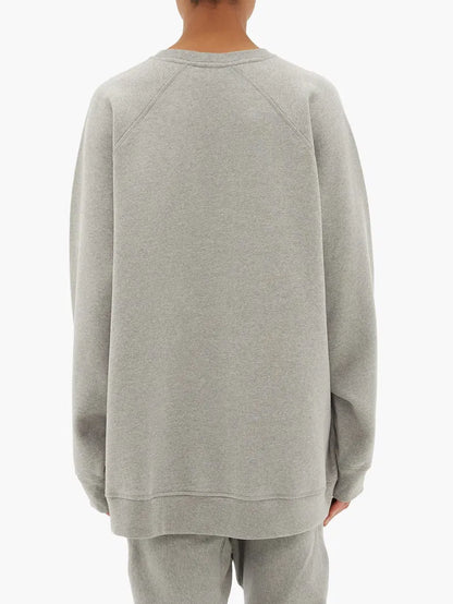 RAEY Grey Cotton Raglan Sweatshirt RRP$345 (12-16)