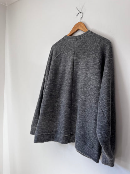RAEY Grey Cotton Raglan Sweatshirt RRP$345 (12-16)