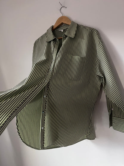 MAX organic cotton striped shirt RRP approx. $129.99 (Size 16-18)