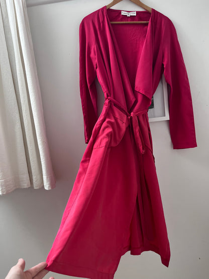 TAYLOR’S ROOM 100% Silk Long Drape Coat (10-12)