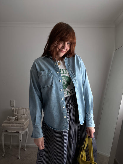 DJERF AVENUE Denim Shacket RRP$295 (8-10)