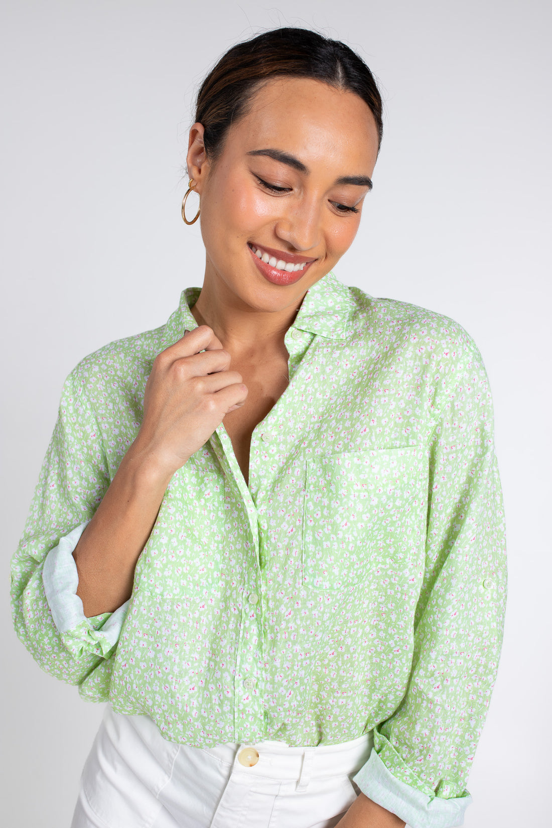 HUT Linen Shirt RRP$199 (8-12)