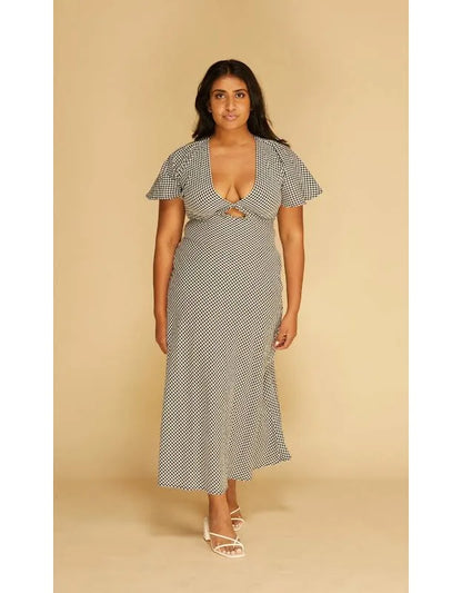 RUBY Clover Gingham Midi Dress RRP$249 (14-18)