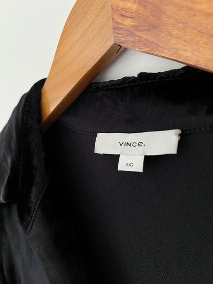 VINCE silk velvet shirt RRP$800 (8-12)