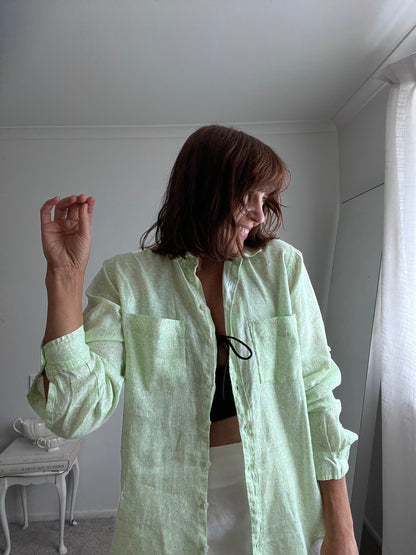 HUT Linen Shirt RRP$199 (8-12)