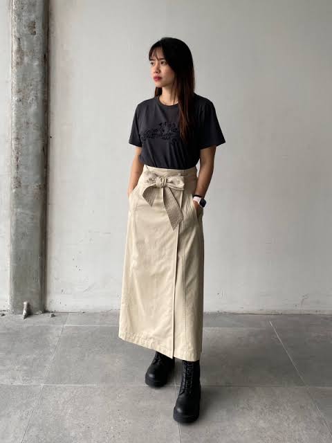 UNIQLO Belted Flared Skirt RRP $70 (8)