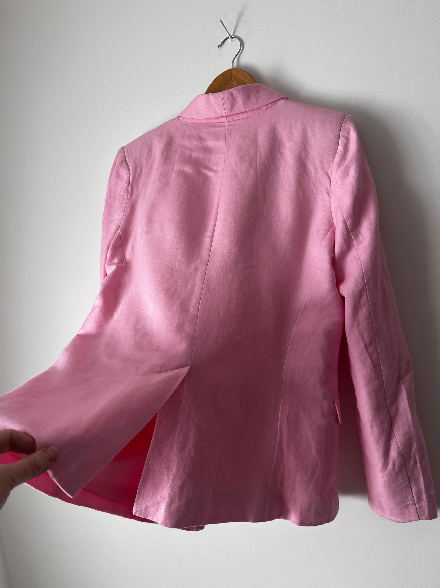 SUPERETTE Pink Linen Blend Blazer RRP approx $399 (10)