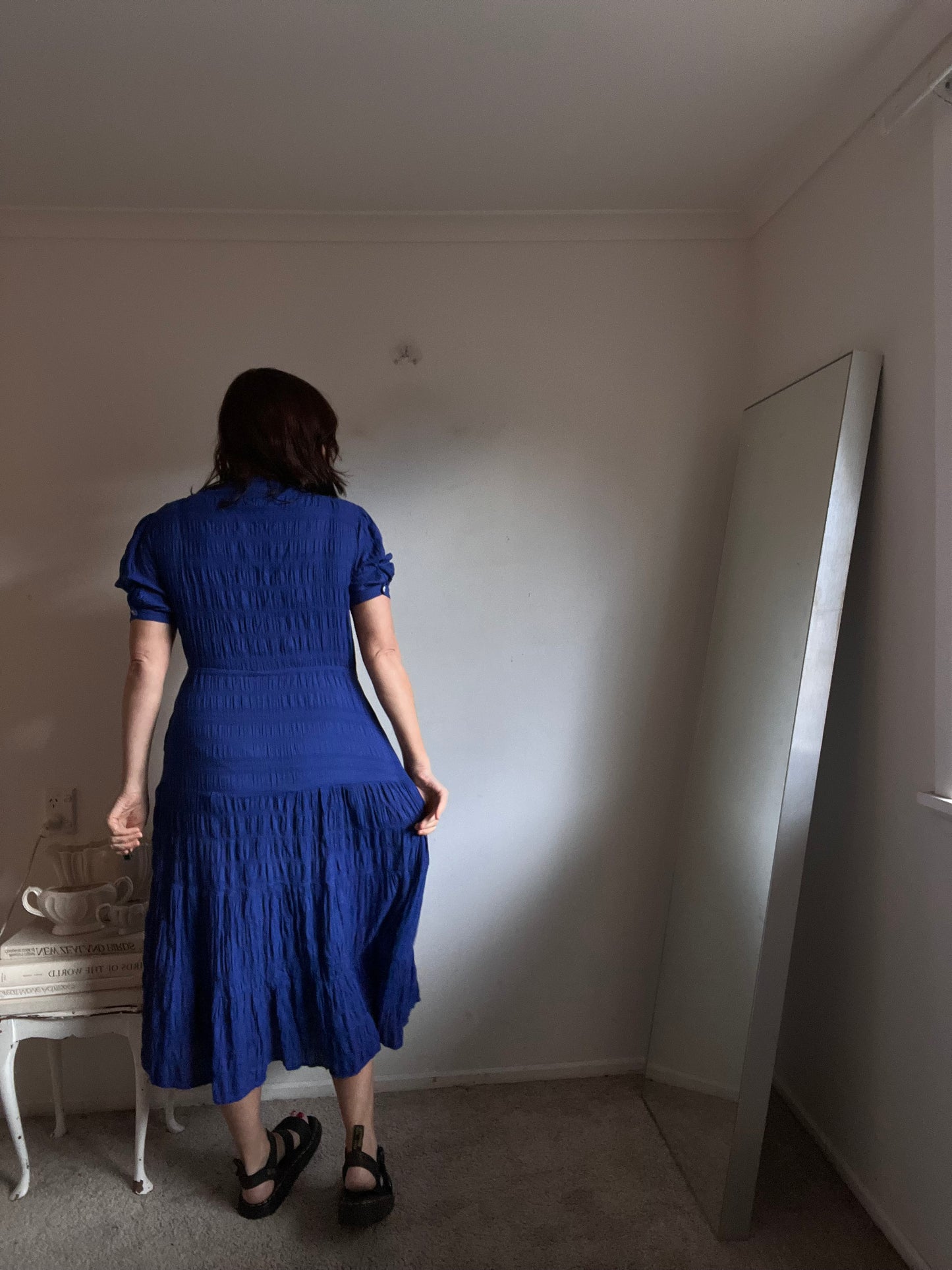 KETZ-KE Button Front Midi Dress RRP $199 (Size 8-10)