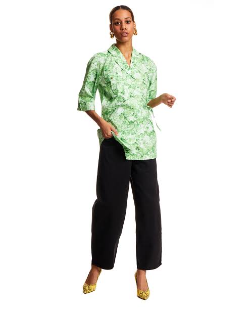GANNI Floral Wrap Blouse RRP$420 (8-12)