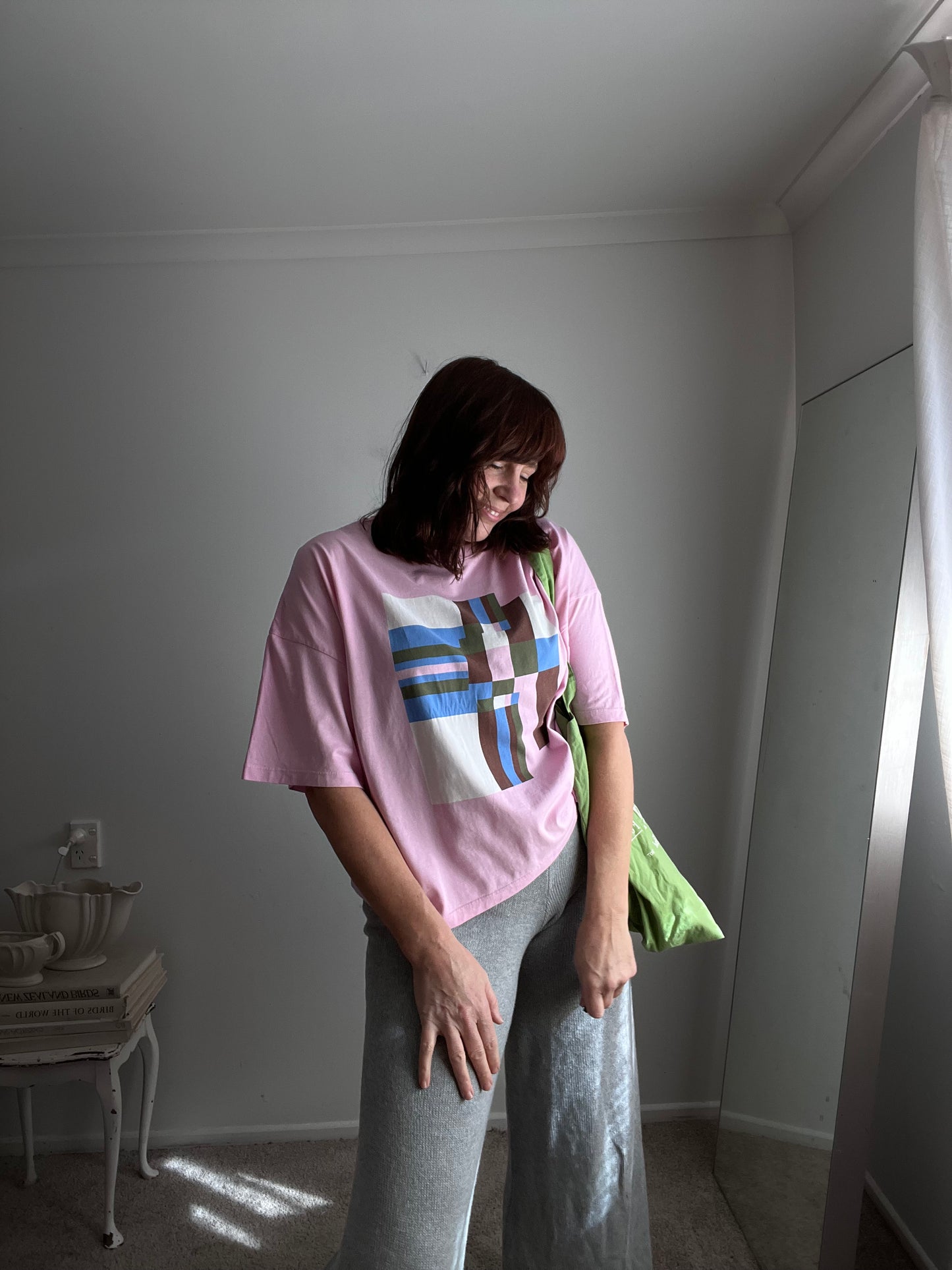 KOWTOW Pink Oversized Graphic Tee RRP approx $139 (10-14)
