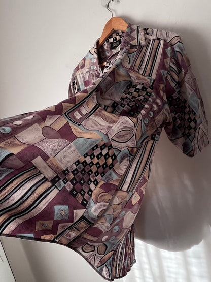 PAGO PAGO Vintage Abstract Print Shirt (8-12 imo)