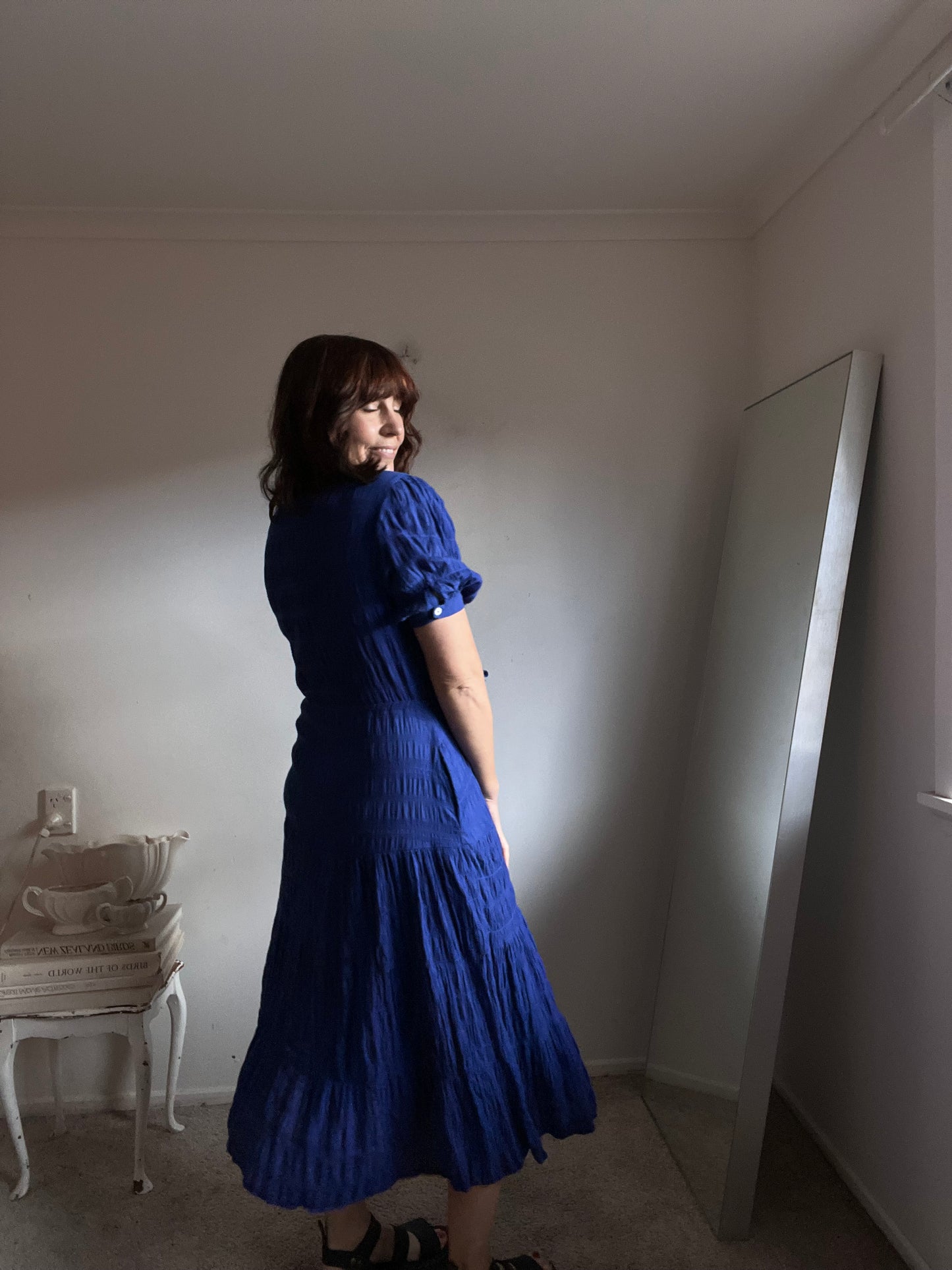 KETZ-KE Button Front Midi Dress RRP $199 (Size 8-10)