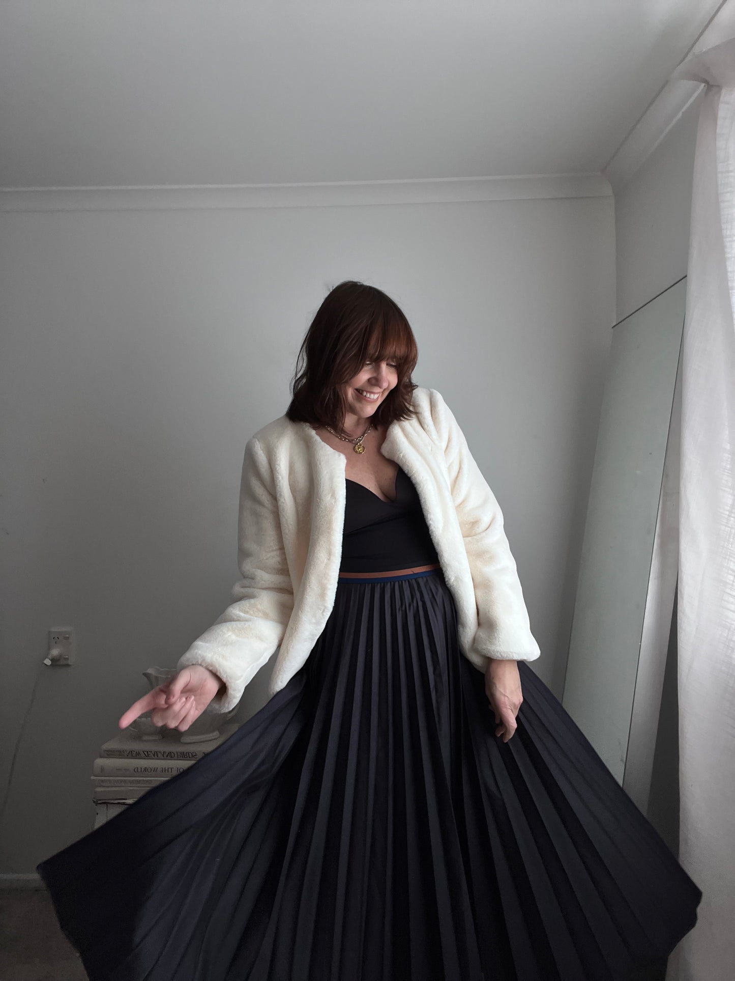 TUESDAY Faux Mink Coat RRP$200+ (10-12)