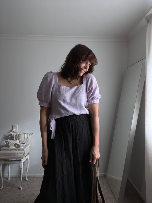 Among the Brave Linen Top RRP $159 (10)
