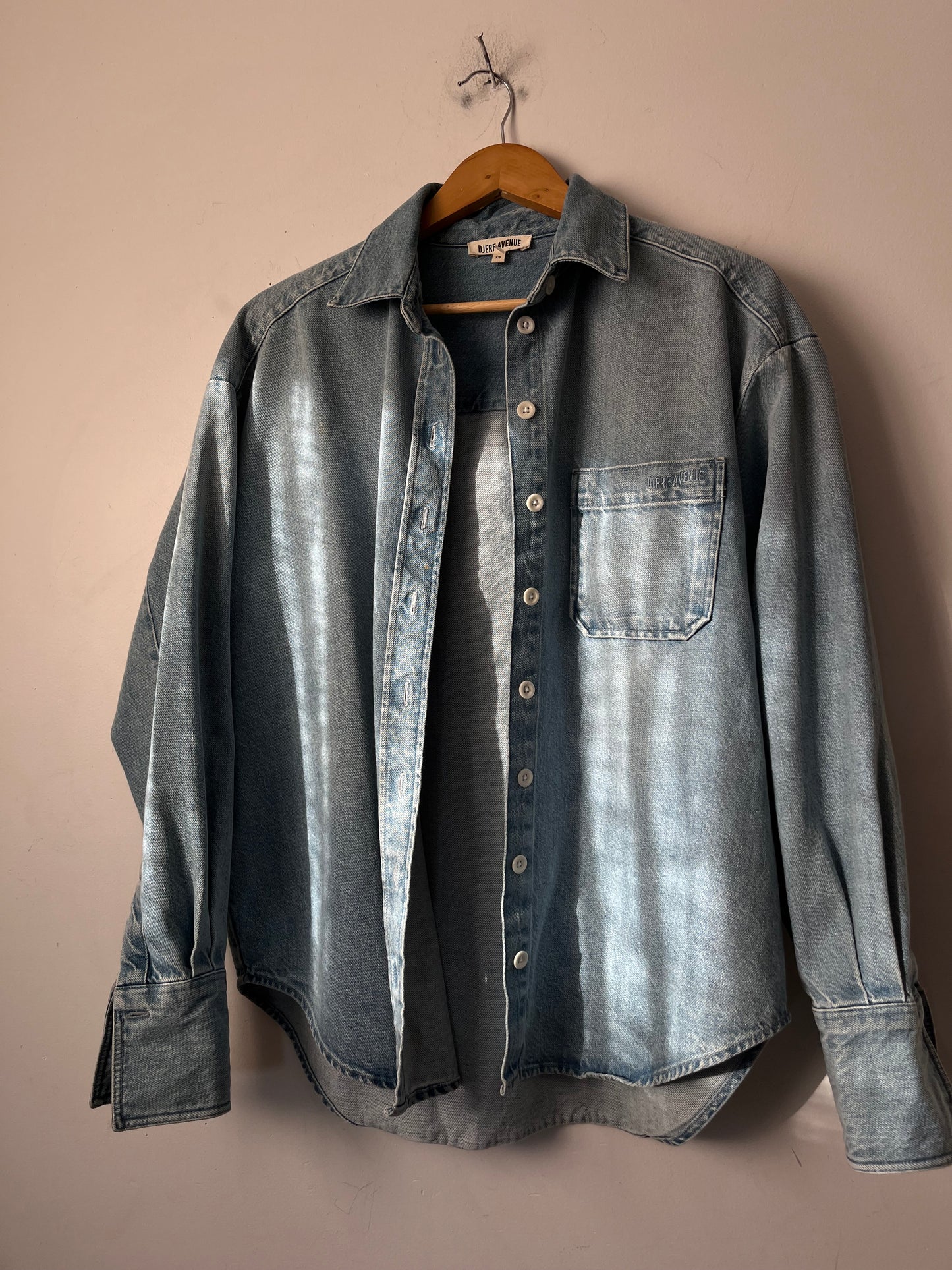 DJERF AVENUE Denim Shacket RRP$295 (8-10)