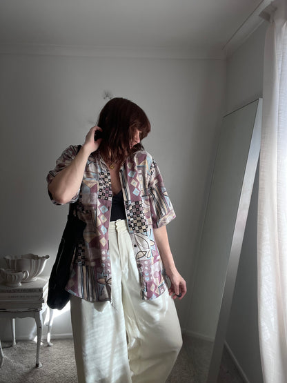 PAGO PAGO Vintage Abstract Print Shirt (8-12 imo)