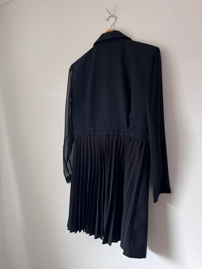 SANDRO Wrap Dress/Jacket with Side Pleats RRP $910 (Size 10-12)