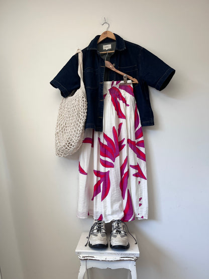 NINE WEST Abstract Print Maxi Skirt (XL)