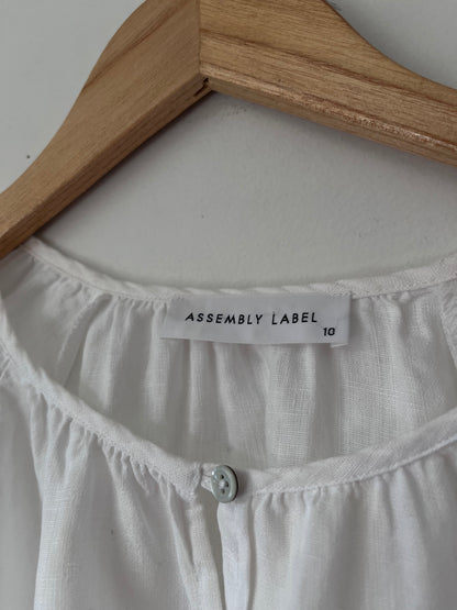ASSEMBLY LABEL Linen Smock Dress RRP approx. $140 (Size 10)