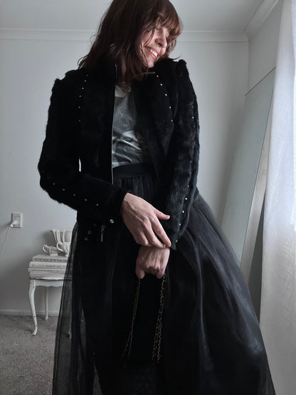 SHATUNI Suede/Fur Jacket (8-10)