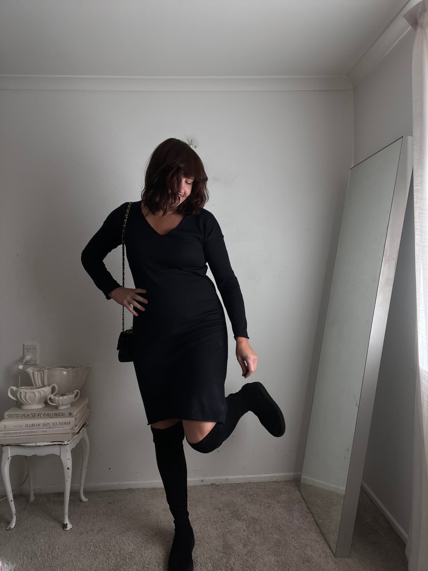 STANDARD ISSUE Merino V-Neck Dress RRP$279 (10-12)