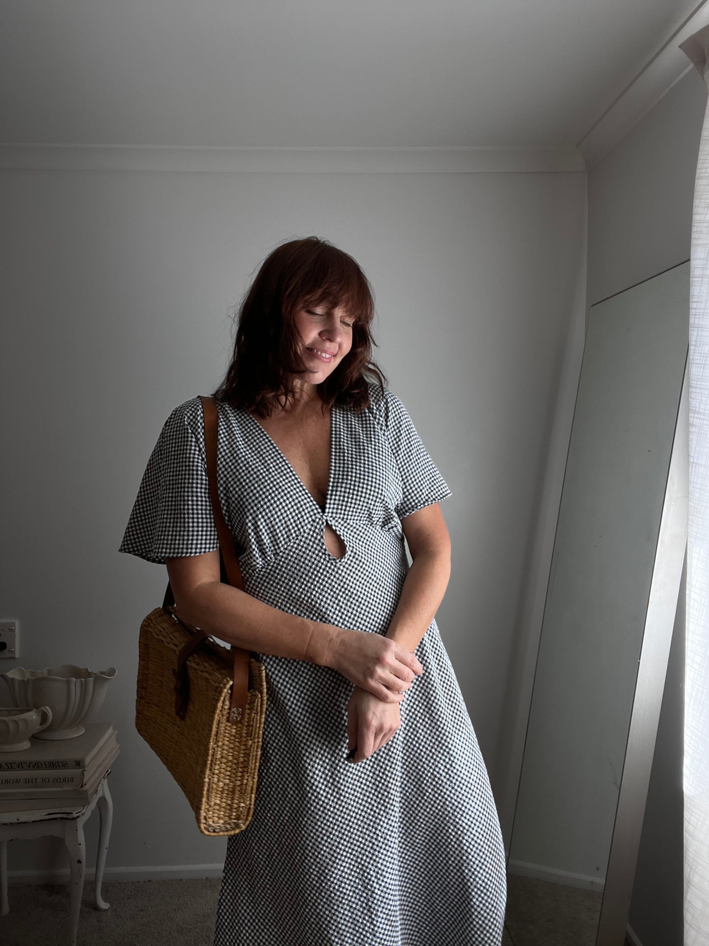 RUBY Clover Gingham Midi Dress RRP$249 (14-18)