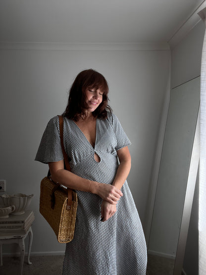 RUBY Clover Gingham Midi Dress RRP$249 (14-18)