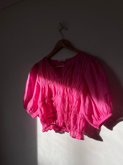 RUBY Pink Shirred RamieTop RRP$229 (10)