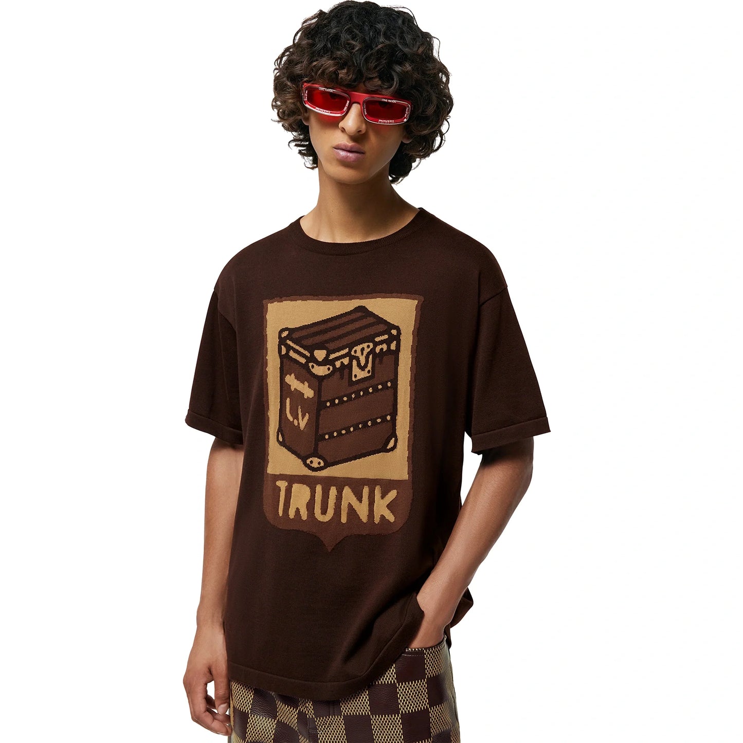 Faux LOUIS VUITTON Knit TShirt RRP$2200 (10-12)