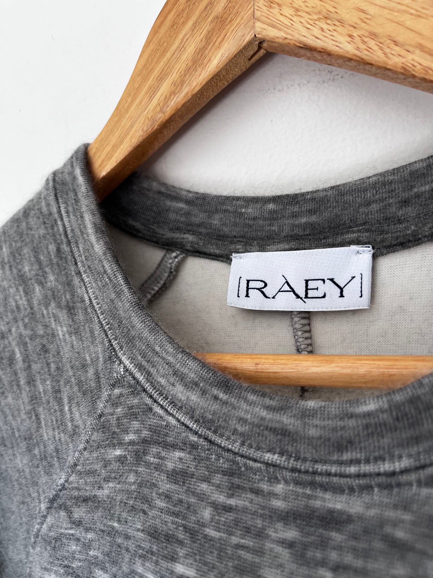 RAEY Grey Cotton Raglan Sweatshirt RRP$345 (12-16)