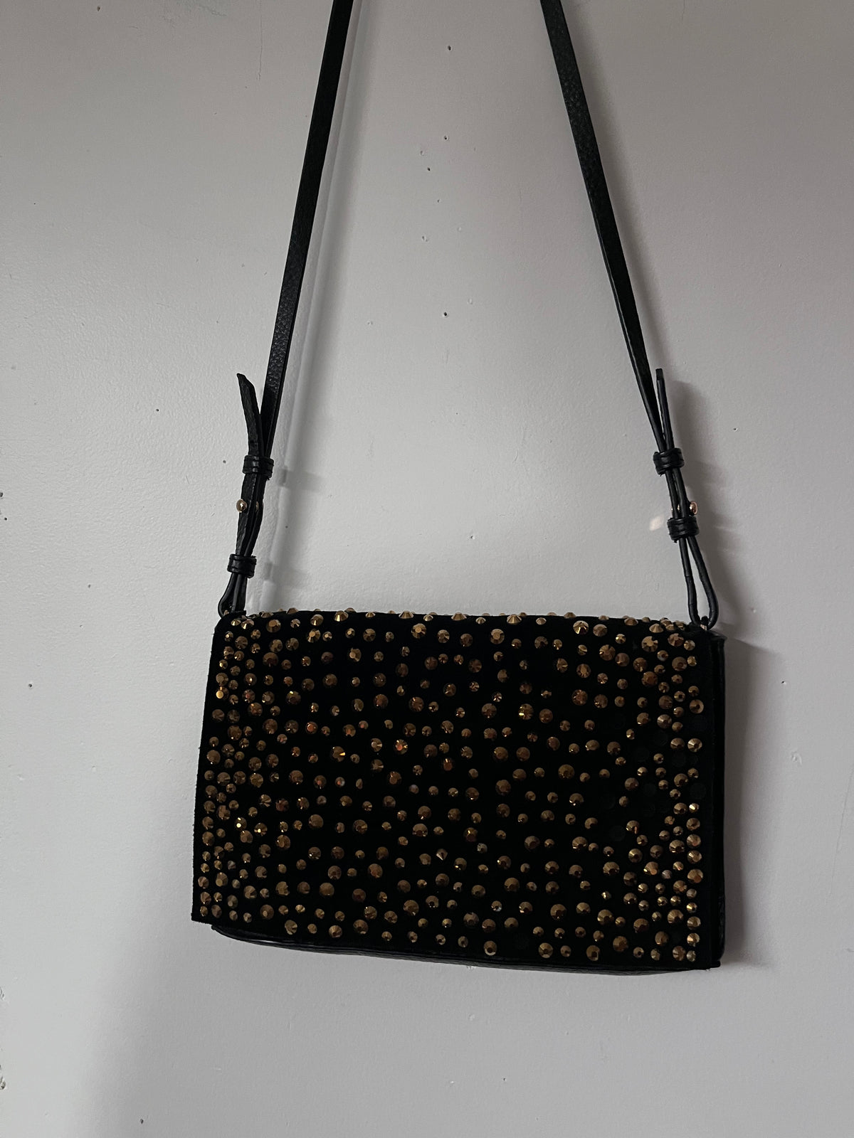 MI PIACI Studded Leather Crossbody Bag RRP approx. $250
