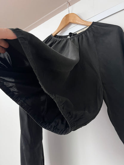 RUBY Black Cupro Blend Blouse (14)