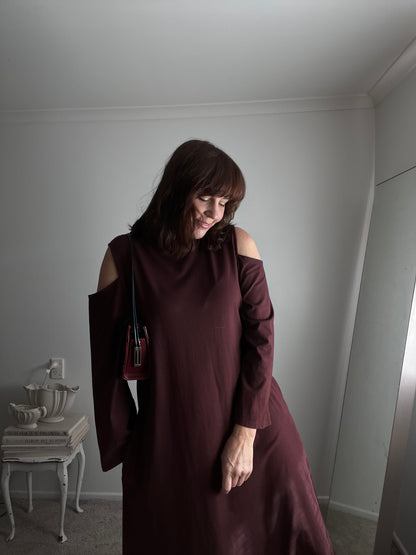 MOOCHI Cold shoulder maxi dress RRP$349 (12-14)
