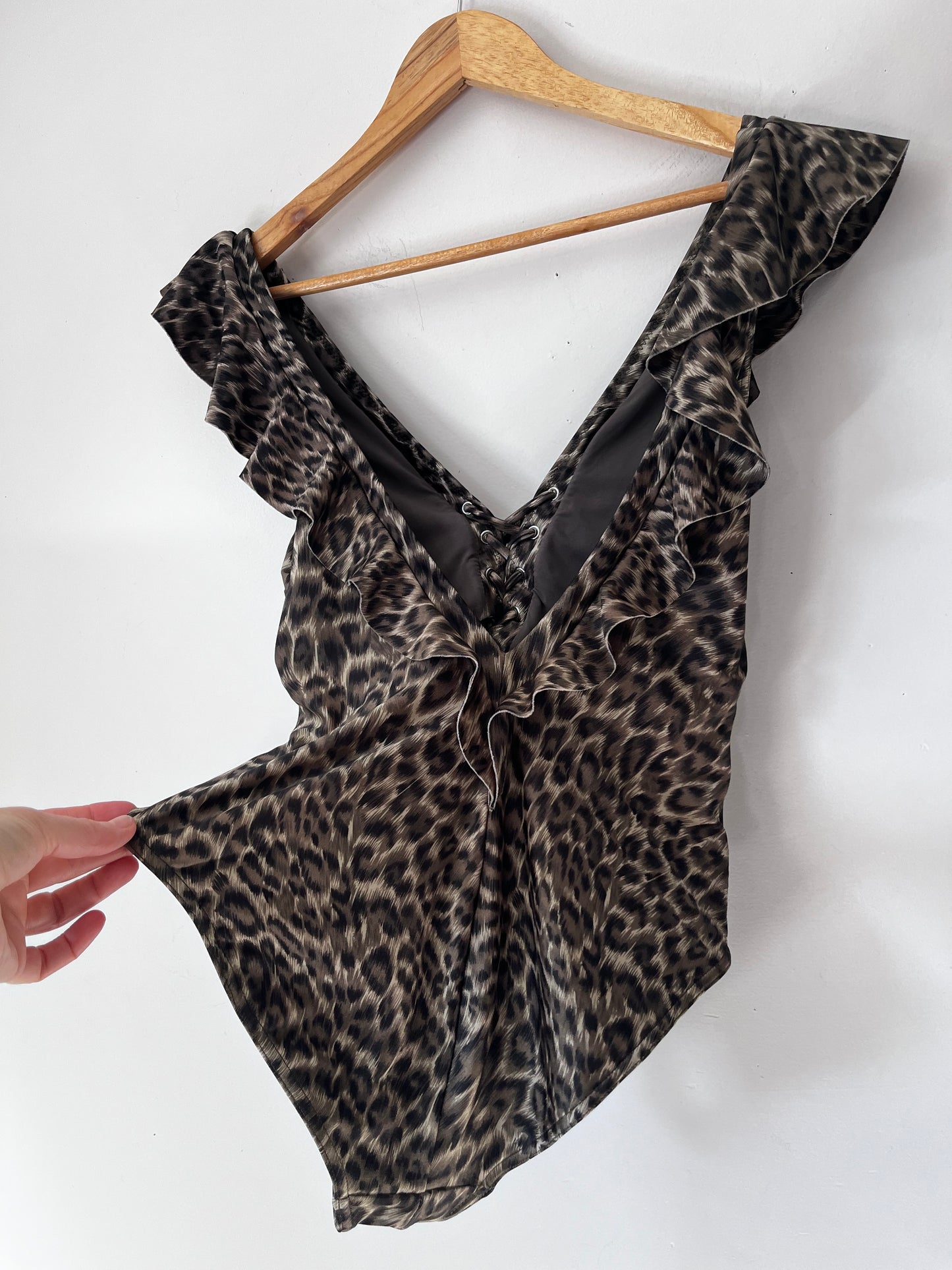 ZIMMERMANN Suraya Frill Lace-Up Swimsuit RRP$500 NZD (12)