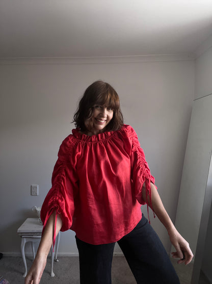 OLIVIA linen top (10-12)