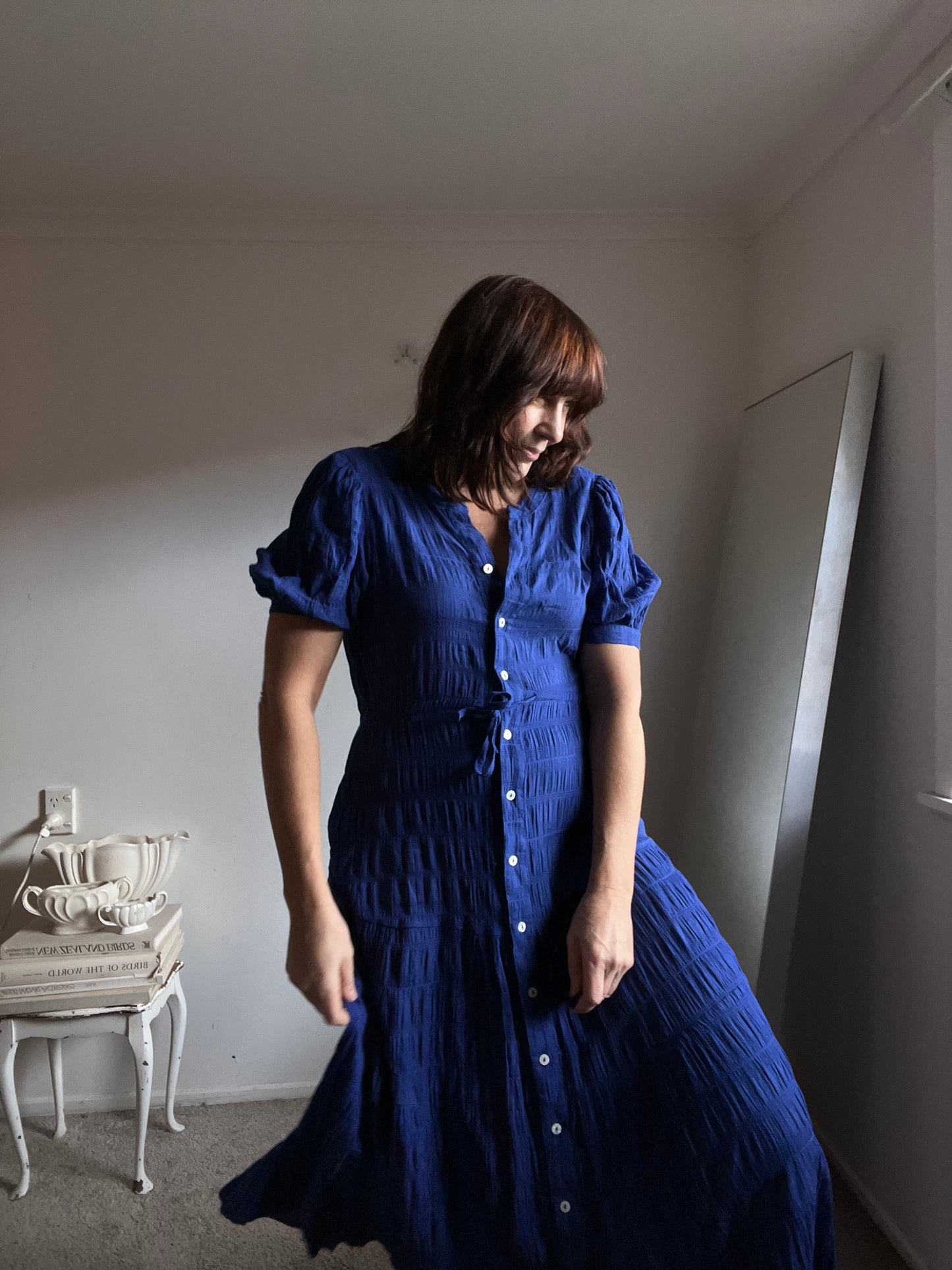 KETZ-KE Button Front Midi Dress RRP $199 (Size 8-10)