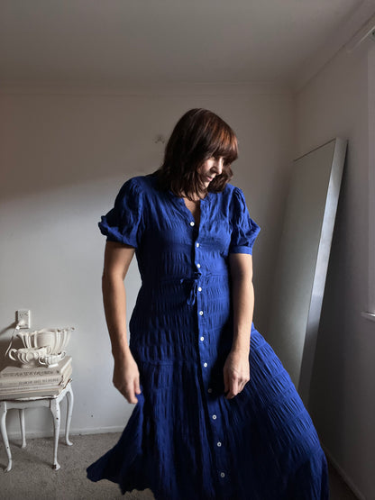 KETZ-KE Button Front Midi Dress RRP $199 (Size 8-10)