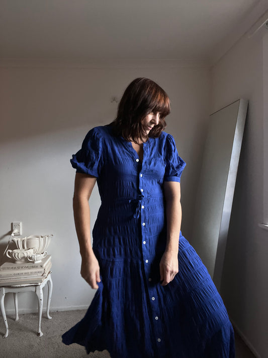 KETZ-KE Button Front Midi Dress RRP $199 (Size 8-10)