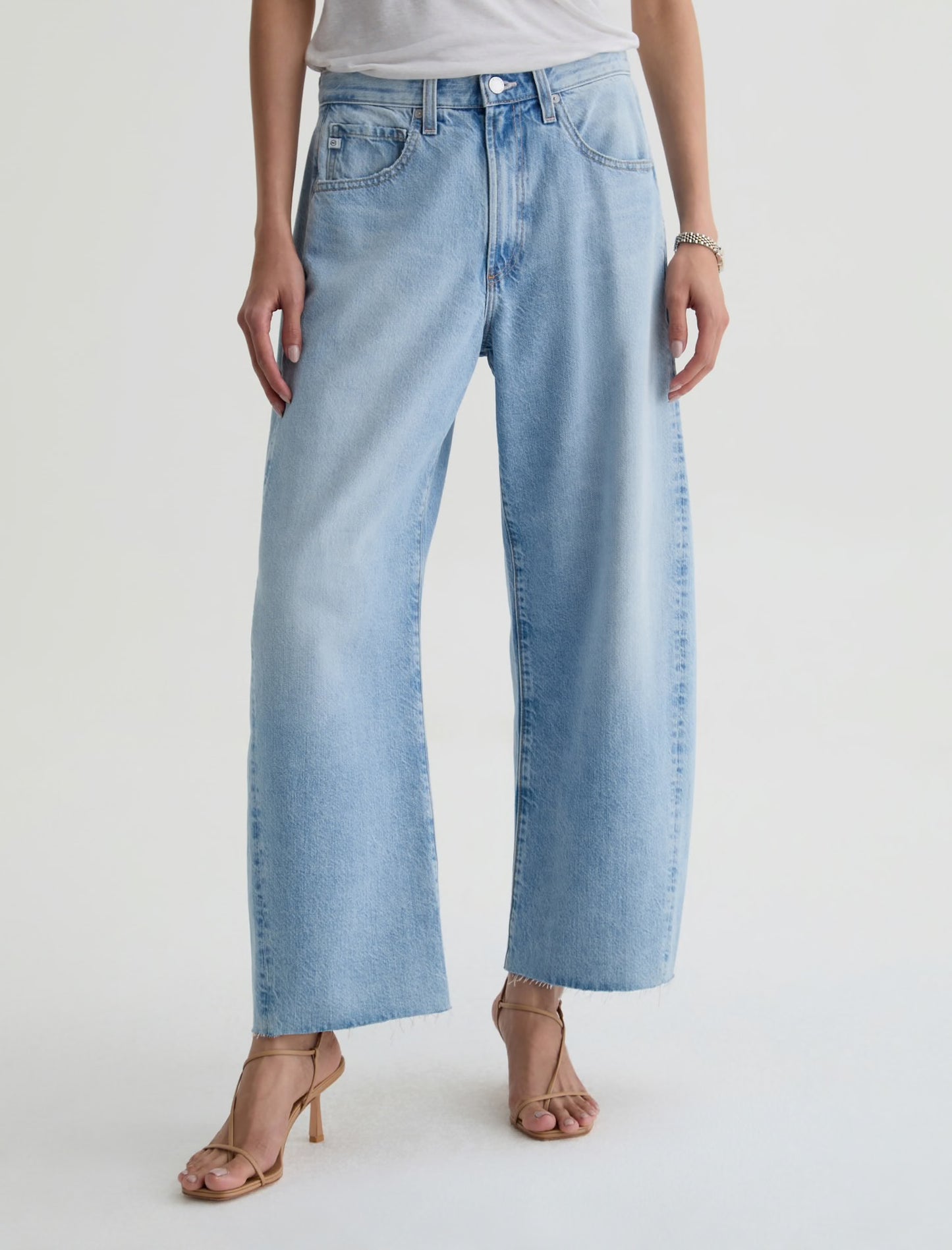 AG Hattie Crop High-Rise Barrel Jeans RRP $569 (10-12)