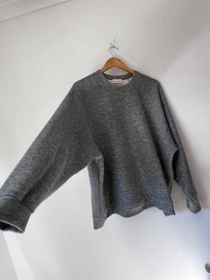 RAEY Grey Cotton Raglan Sweatshirt RRP$345 (12-16)