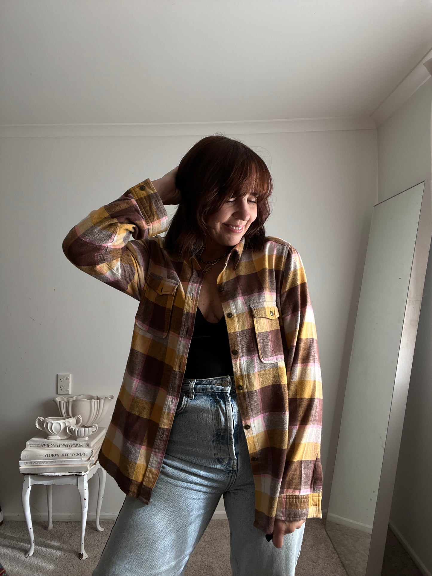 Spell Plaid Overshirt RRP $229 (Size 10-14)