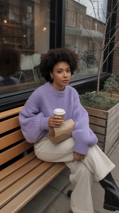 BLAK LUXE Mohair Oversized Jumper RRP$279 (Size 12-14)